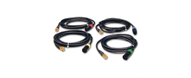 Set of 4 XLR to RCA/BNC Cables, 2.44m