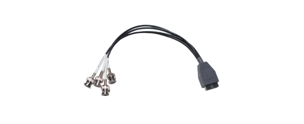 IDC16F to 4 BNC-M Breakout Cable for PSIO, 0.25m