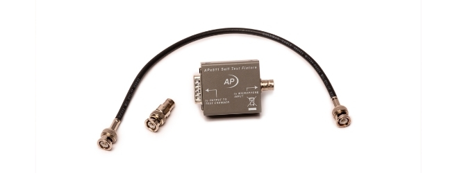 APx511 Self-Test Fixture, BNC-to-BNC Cable (0.36 m), and BNC Terminator (75 Ohm)